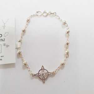 PULSERA TEJIDO ESPECIAL PLATA .925 18 CM 2.8 GR (NUEVO)