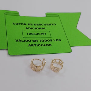 ARETES HUGGIES C CIRCONIA 14K 2.1 GR (NUEVO)
