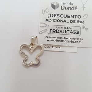DIJE MARIPOSA C/CIRCONIAS PLATA .925 2.3 GR (NUEVO)