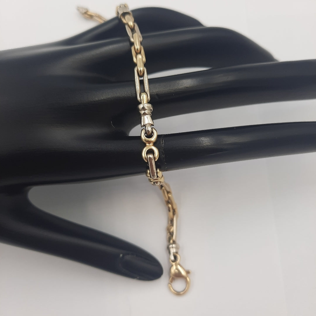 PULSERA ORO, RODIADO 14 K 9.4 GRMS (SEMINUEVO)