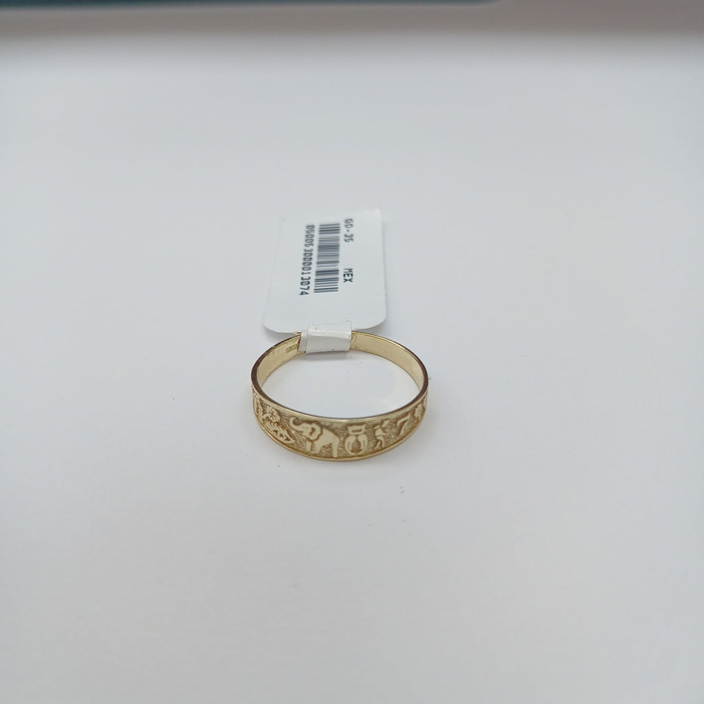 ANILLOS ARGOLLA DE LA SUERTE 10K TALLA 7 1.1 GR (NUEVO)