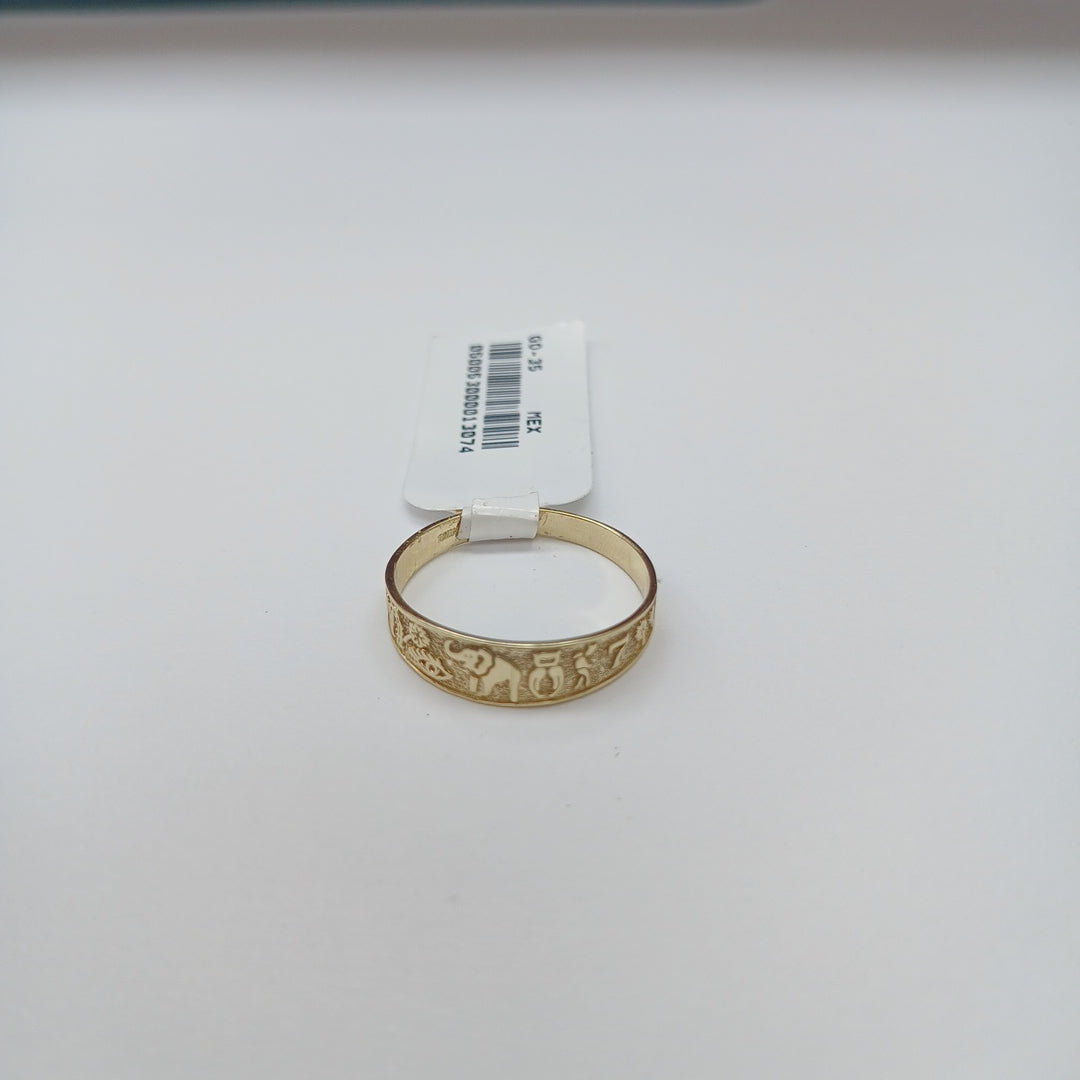 ANILLOS ARGOLLA DE LA SUERTE 10K TALLA 7 1.1 GR (NUEVO)