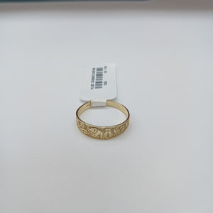 ANILLOS ARGOLLA DE LA SUERTE 10K TALLA 7 1.1 GR (NUEVO)