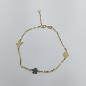 PULSERA ESPECIAL C FIGURAS 14K 18 CM 1.8 GR (NUEVO)