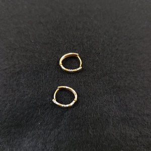 ARRACADAS PAR ORO COMBINADO 14 K 1,00 GRMS (SEMINUEVO)
