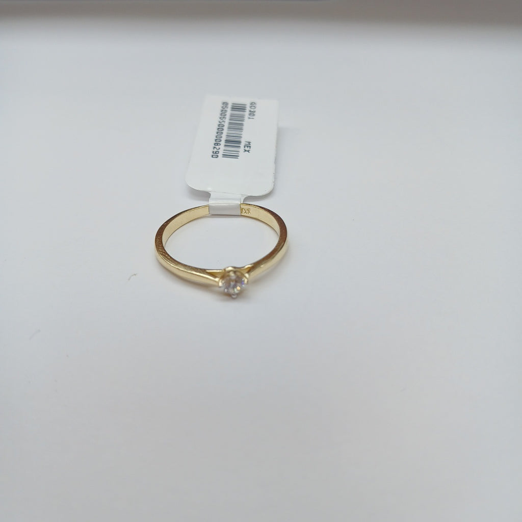 ANILLO ANILLITO SOLITARIO CIRCONIA 14K 7 TALLA 1.6 GR (NUEVO)