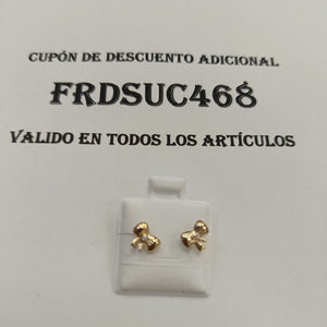 BROQUELES BROQUEL FIG MOÑO C CIRCONIA 14K 0.2441 GR (NUEVO)