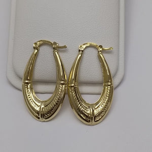 ARETES ARRACADAS ESTRIADAS 14K 2.6 GR (NUEVO)