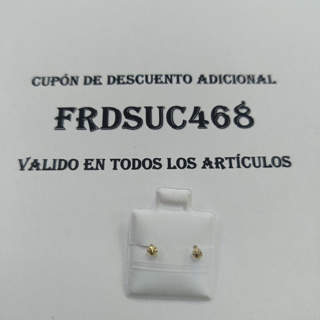 BROQUELES BROQUEL FIG HONGO 14K 0.17 GR (NUEVO)