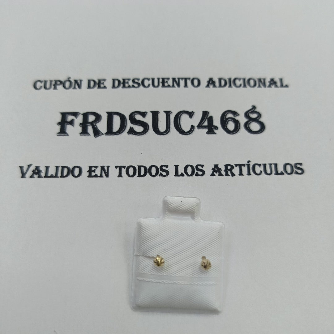 BROQUELES BROQUEL FIG HONGO 14K 0.17 GR (NUEVO)