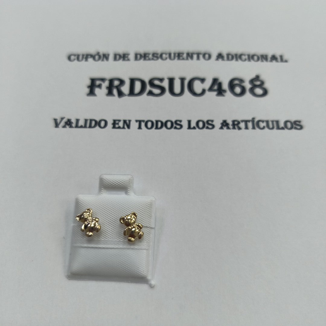 BROQUELES BROQUEL FIG OSO 14K 0.2592 GR (NUEVO)