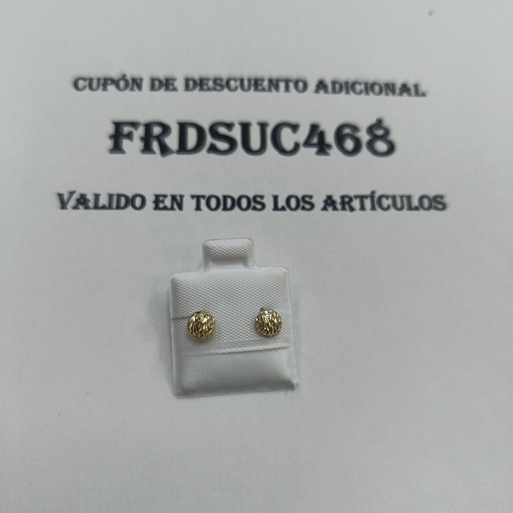 BROQUELES BROQUEL FIG LUNETA 14K 0.2268 GR (NUEVO)