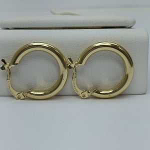 ARETES TEJIDO ARRACADAS LISAS 14K 1.6 GR (NUEVO)