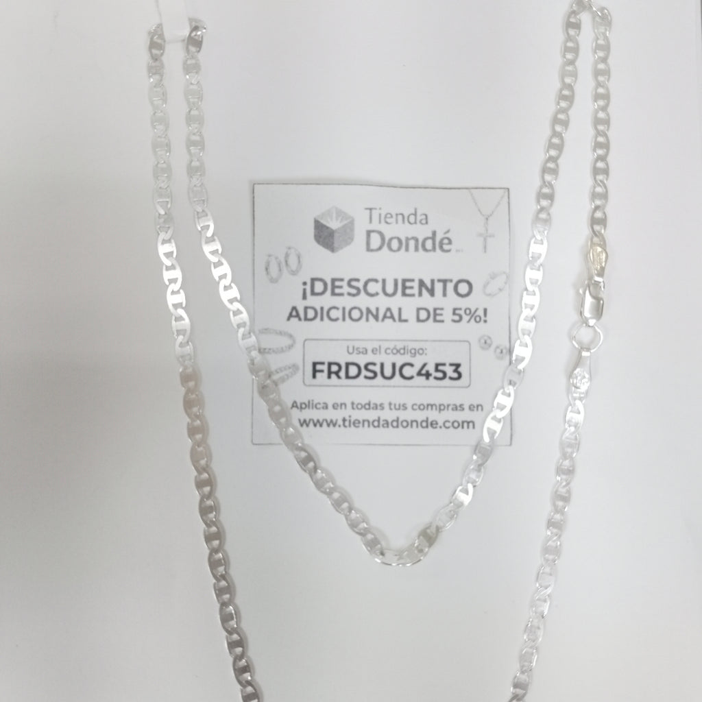 CADENA TEJIDO GUCHI PLATA .925 60 CM 9.2 GR (NUEVO)