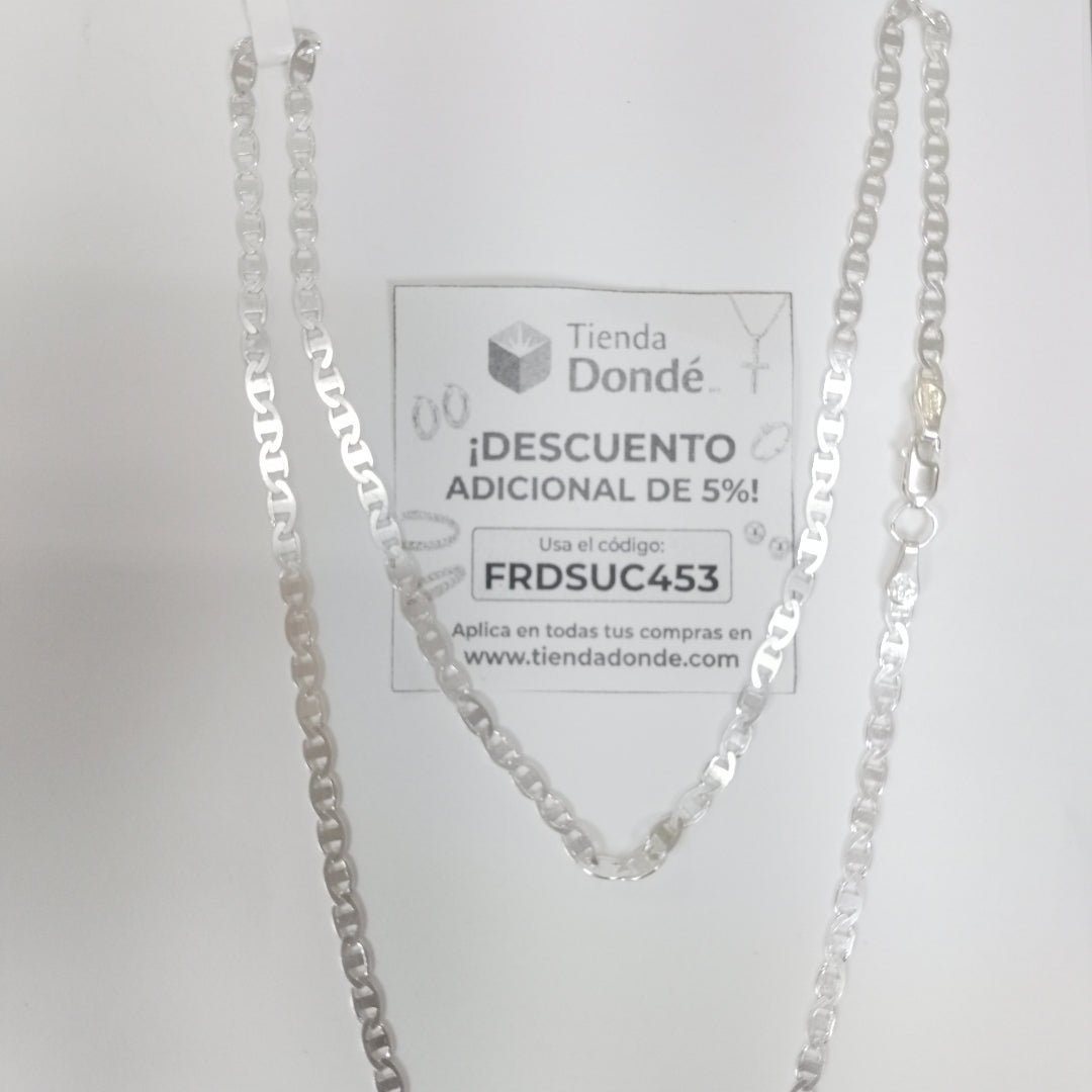 CADENA TEJIDO GUCHI PLATA .925 60 CM 9.2 GR (NUEVO)