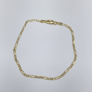PULSERA 3X1 DIAMANTADA 14K 18 CM 1.5 GR (NUEVO)