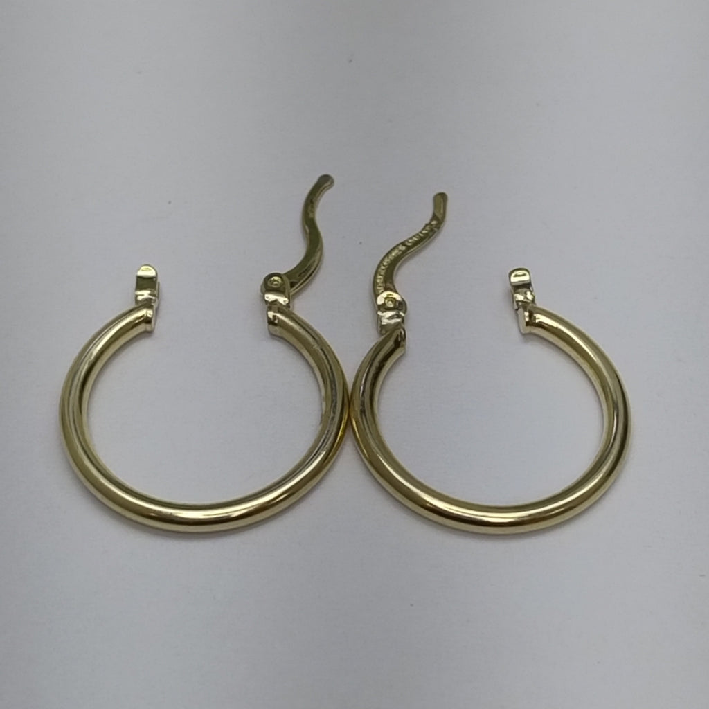 ARETES TEJIDO ARRACADAS LISAS 14K 1.2 GR (NUEVO)