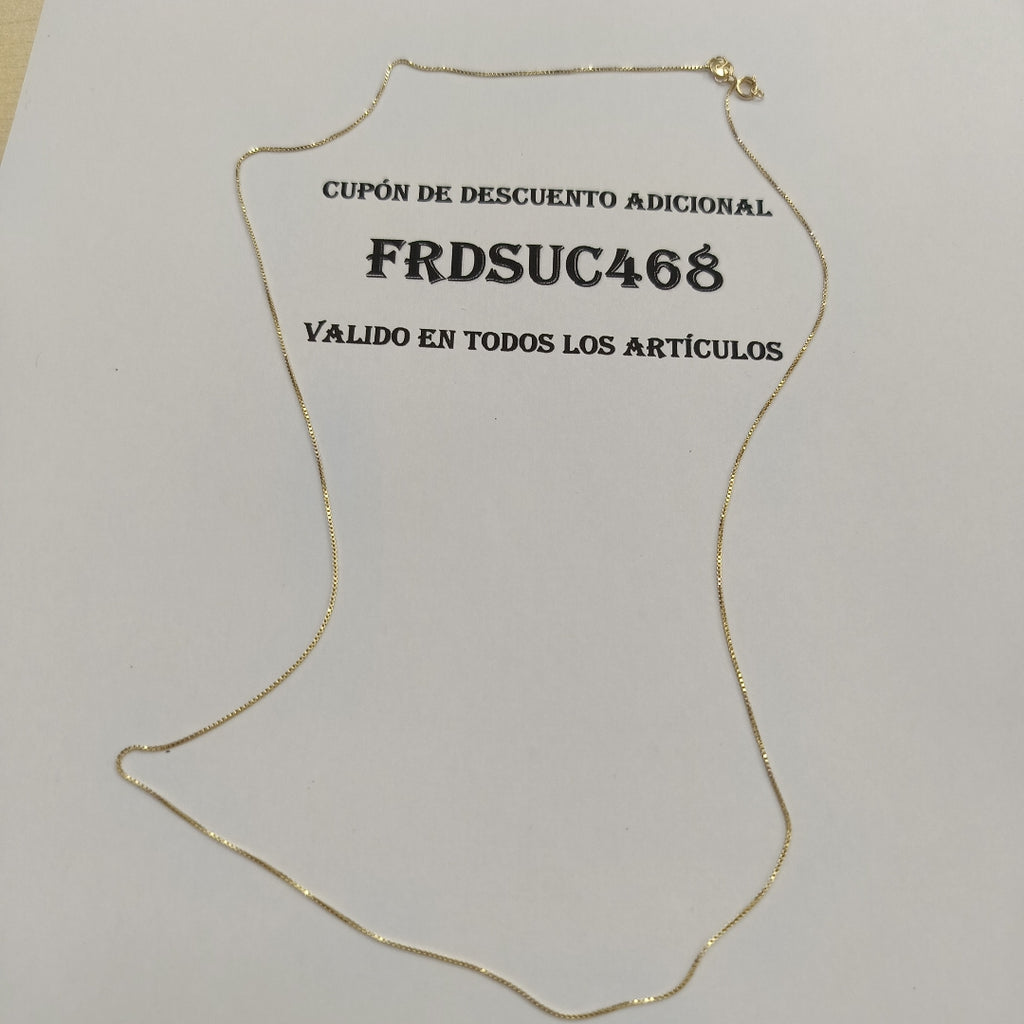 CADENA VENECIANO 14K 55 CM 1.7 GR (NUEVO)