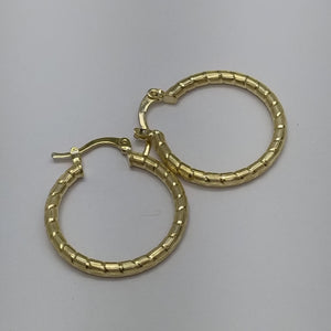 ARETES ARRACADAS LABRADAS 14K 3.3 GR (NUEVO)