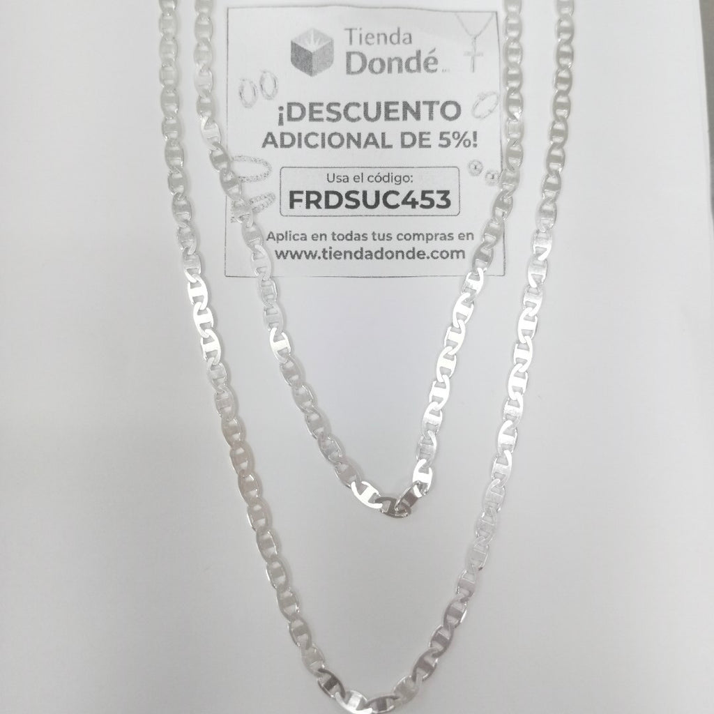 CADENA TEJIDO GUCHI PLATA .925 60 CM 9.1 GR (NUEVO)