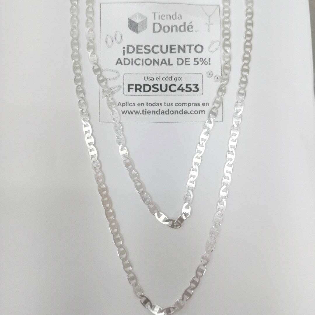 CADENA TEJIDO GUCHI PLATA .925 60 CM 9.1 GR (NUEVO)