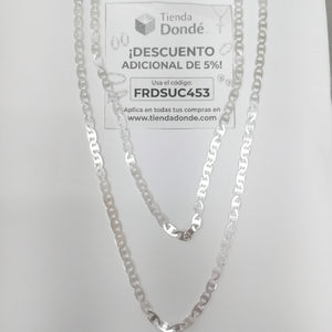 CADENA TEJIDO GUCHI PLATA .925 60 CM 9.1 GR (NUEVO)