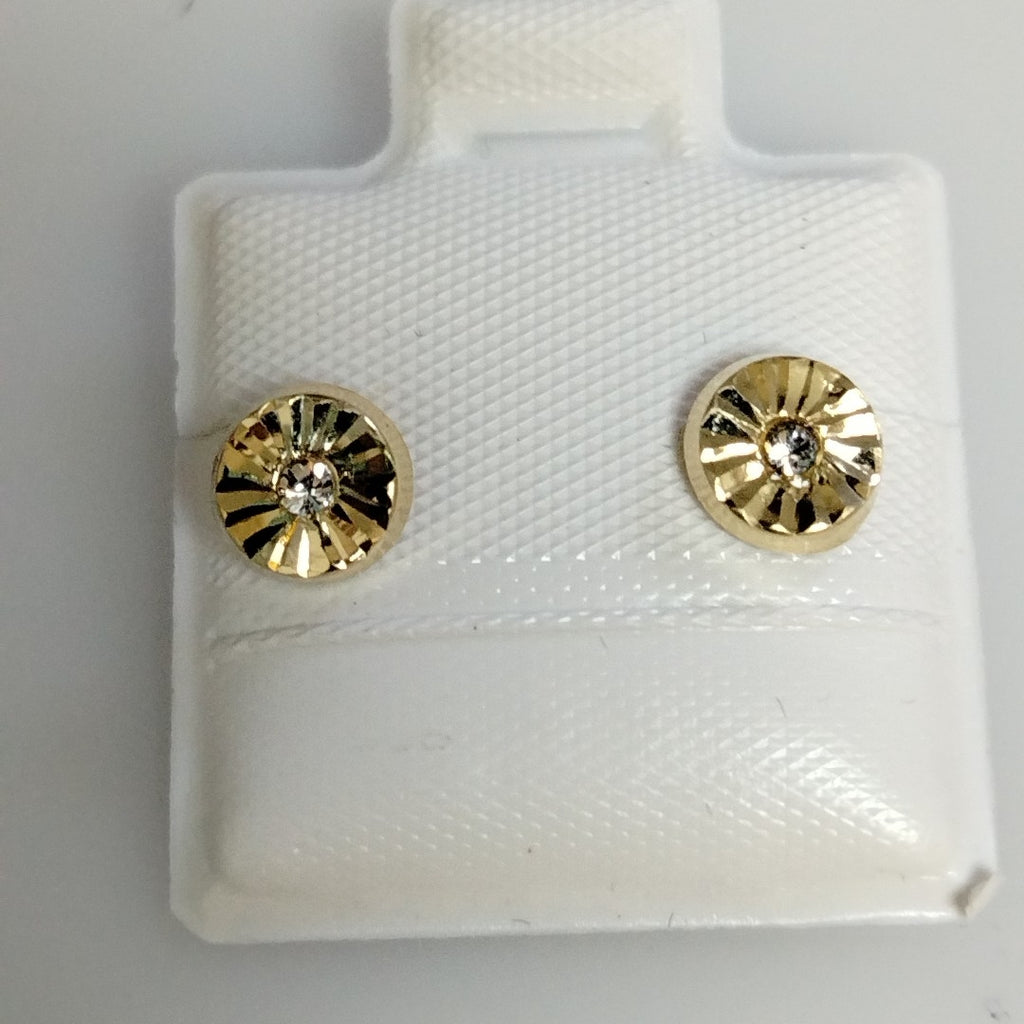BROQUELES BROQUEL FIG BOTON C CIRCONIA 14K 0.2916 GR (NUEVO)