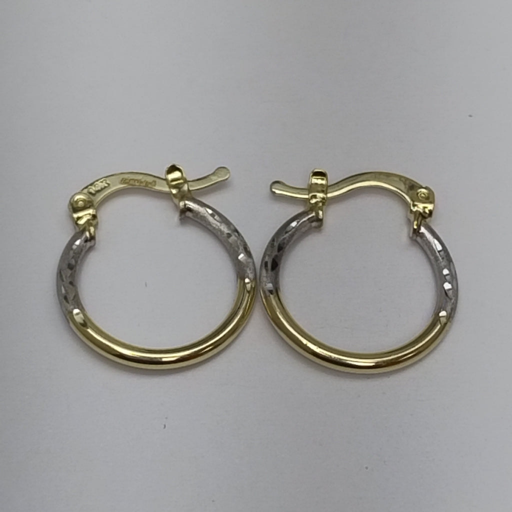 ARETES ARRACADAS COMBINADAS 14K 1.1 GR (NUEVO)