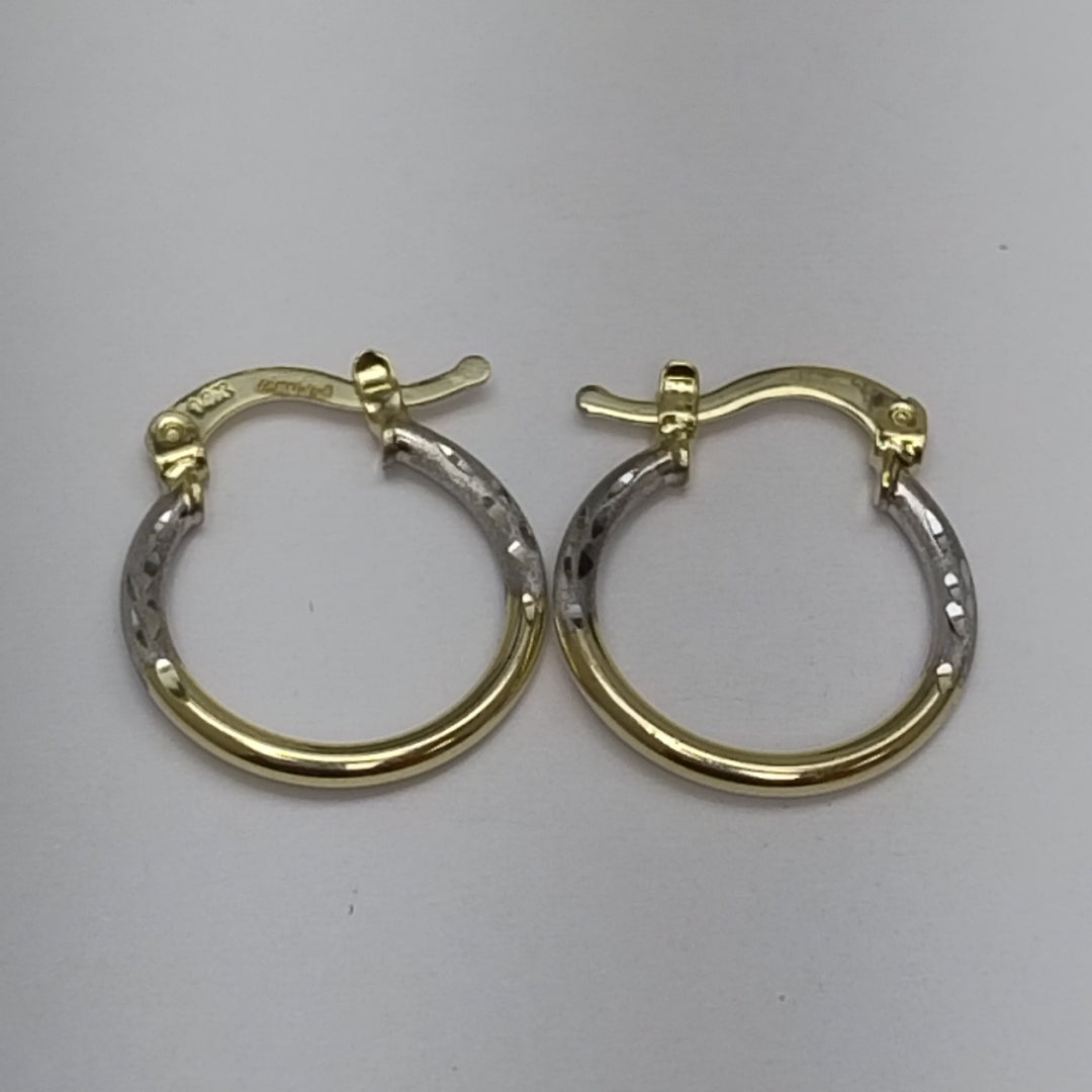 ARETES ARRACADAS COMBINADAS 14K 1.1 GR (NUEVO)