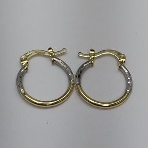 ARETES ARRACADAS COMBINADAS 14K 1.1 GR (NUEVO)