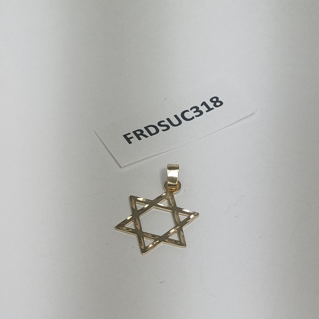 DIJE TEJIDO ESTRELLA DE DAVID 14K 0.5 GR (NUEVO)