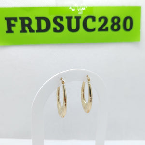 ARETES ARRACADAS ESTRIADAS 14K 2.5 GR (NUEVO)