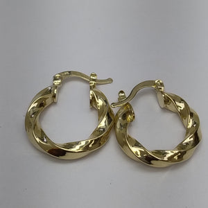 ARETES ARRACADA TORZAL 14K 2 GR (NUEVO)