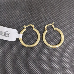ARETES TEJIDO ARRACADA LISA 14K 2 GR (NUEVO)