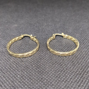 ARETES TEJIDO ARRACADA CON GRECAS 14K 2.8 GR (NUEVO)