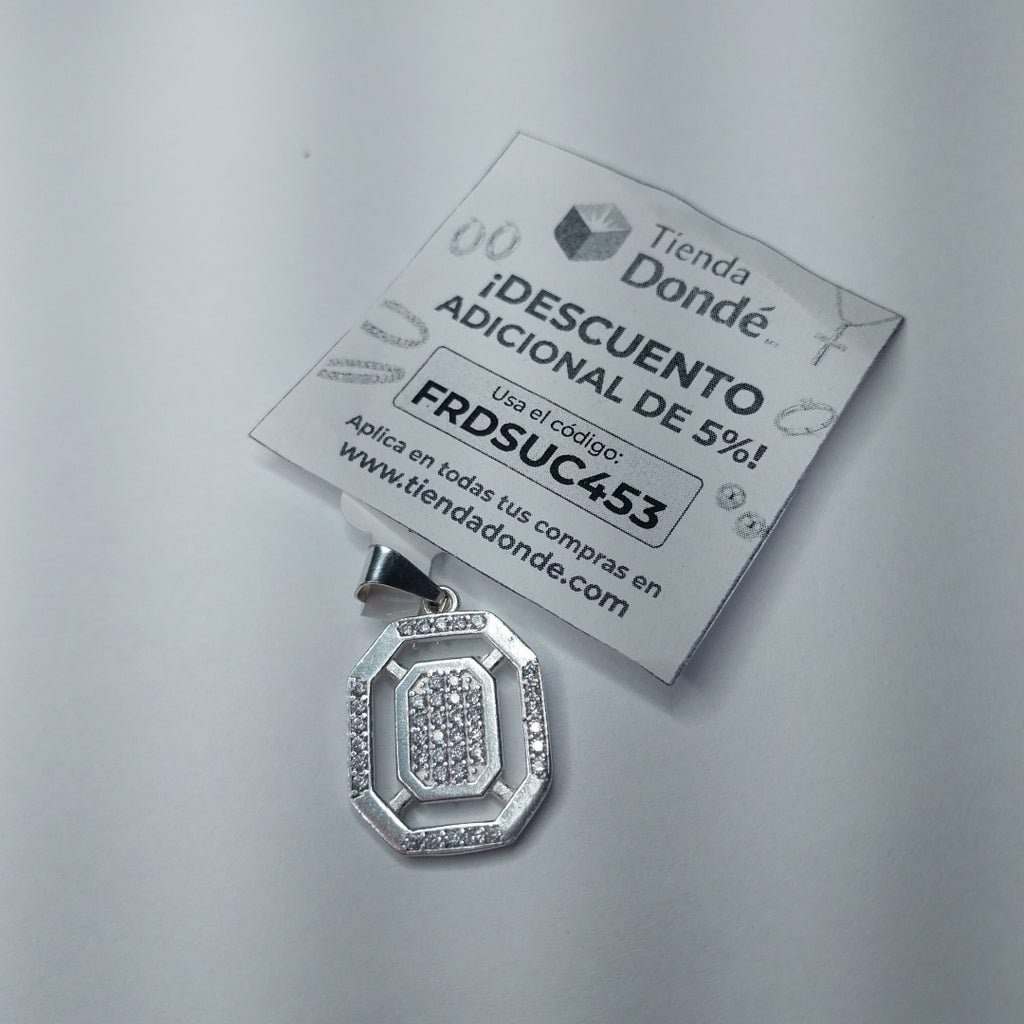 DIJE C/CIRCONIAS PLATA .925 3.4 GR (NUEVO)
