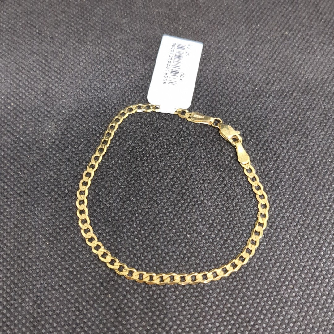 PULSERA TEJIDO BARBADA 14K 18 CM 3.3 GR (NUEVO)
