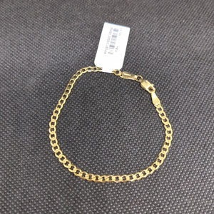 PULSERA TEJIDO BARBADA 14K 18 CM 3.3 GR (NUEVO)
