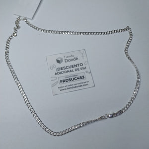 CADENA TEJIDO BARBADO PLATA .925 55 CM 12.8 GR (NUEVO)