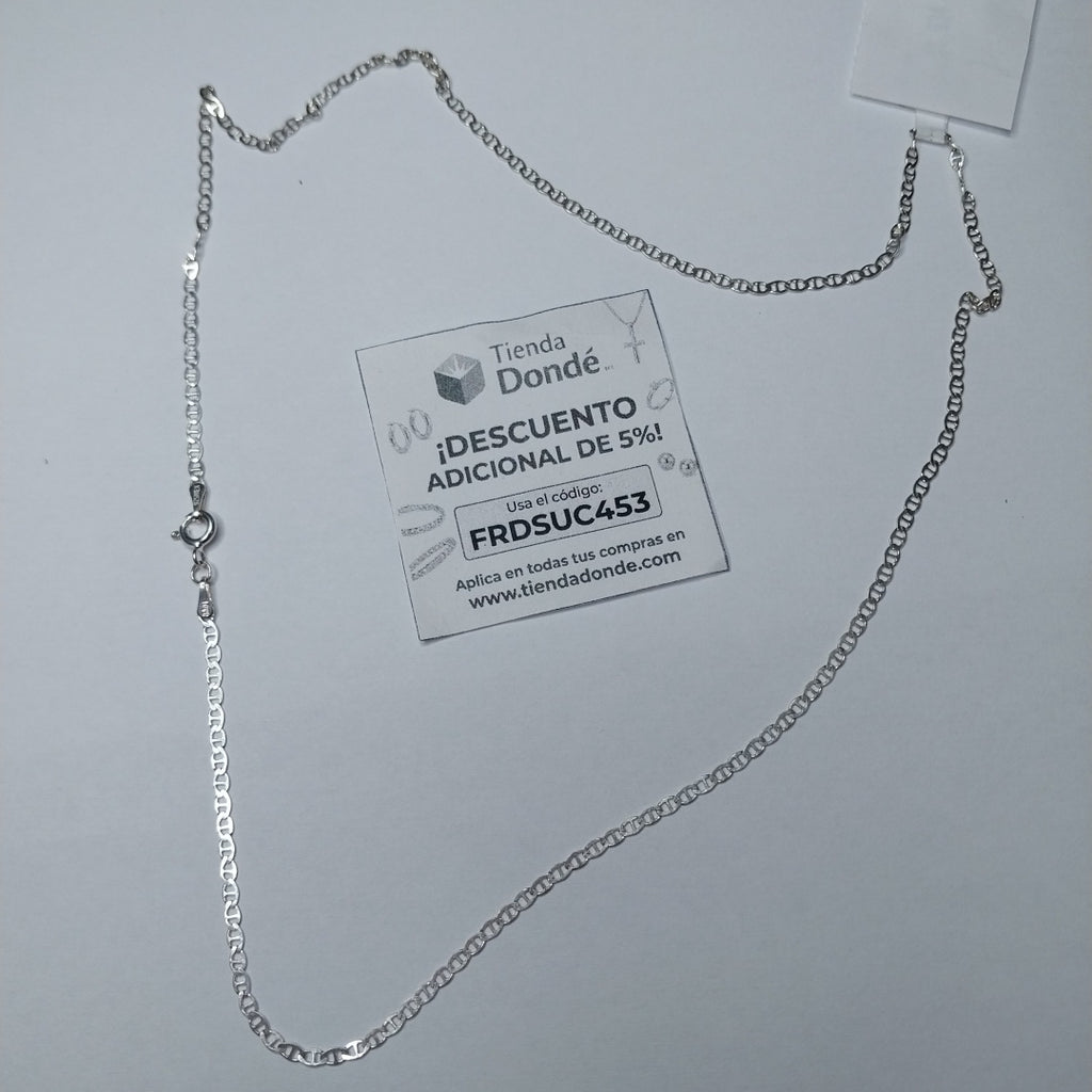CADENA TEJIDO GUCHI PLATA .925 55 CM 3.6 GR (NUEVO)