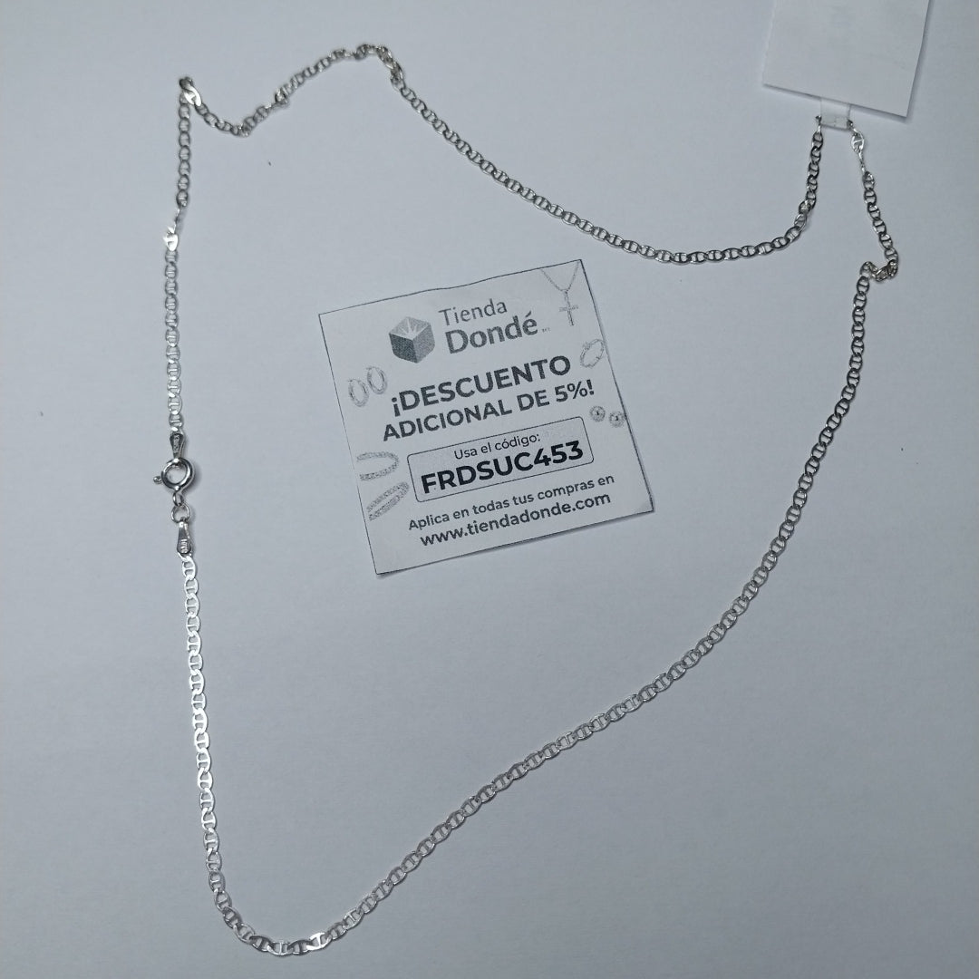 CADENA TEJIDO GUCHI PLATA .925 55 CM 3.6 GR (NUEVO)