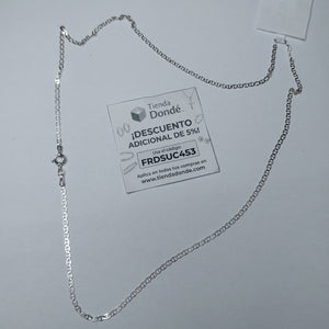 CADENA TEJIDO GUCHI PLATA .925 55 CM 3.6 GR (NUEVO)