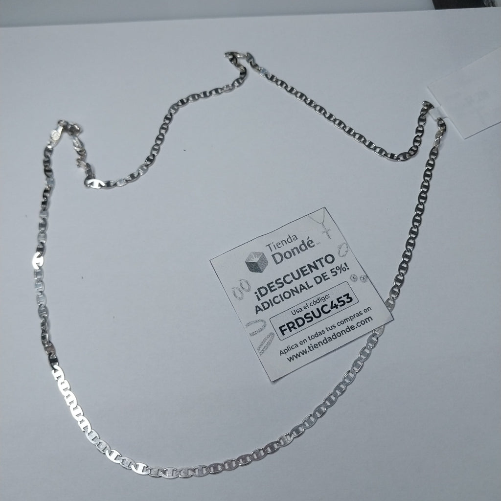 CADENA TEJIDO GUCHI PLATA .925 60 CM 9.3 GR (NUEVO)