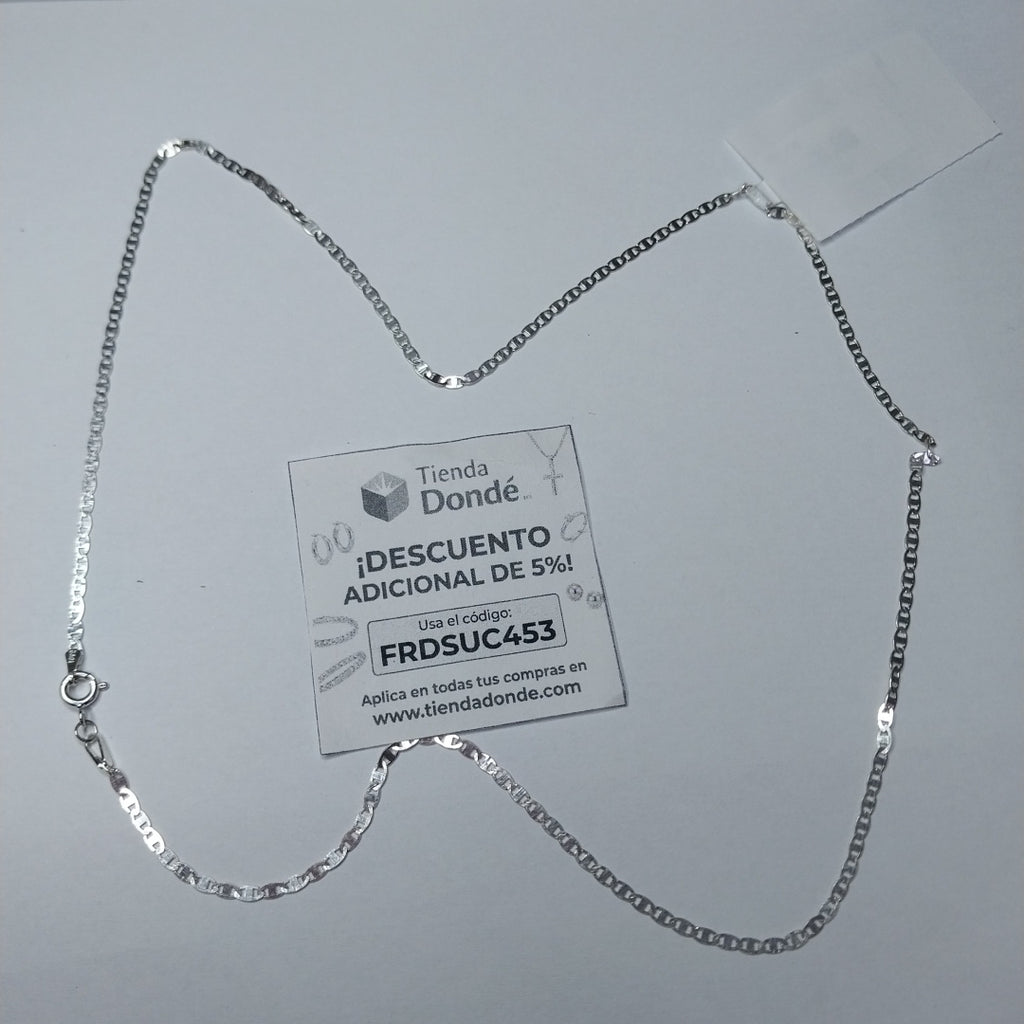 CADENA TEJIDO ESPEJO PLATA .925 55 CM 3.7 GR (NUEVO)