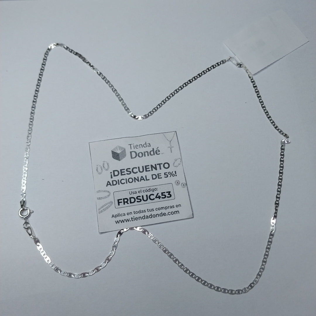 CADENA TEJIDO ESPEJO PLATA .925 55 CM 3.7 GR (NUEVO)