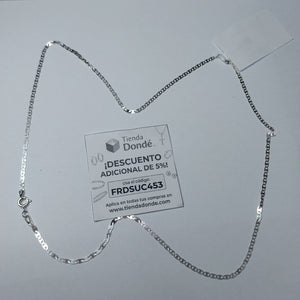 CADENA TEJIDO ESPEJO PLATA .925 55 CM 3.7 GR (NUEVO)