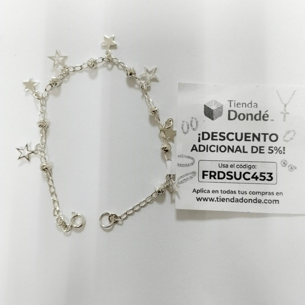 PULSERA TEJIDO ESPECIAL PLATA .925 18 CM 3.1 GR (NUEVO)
