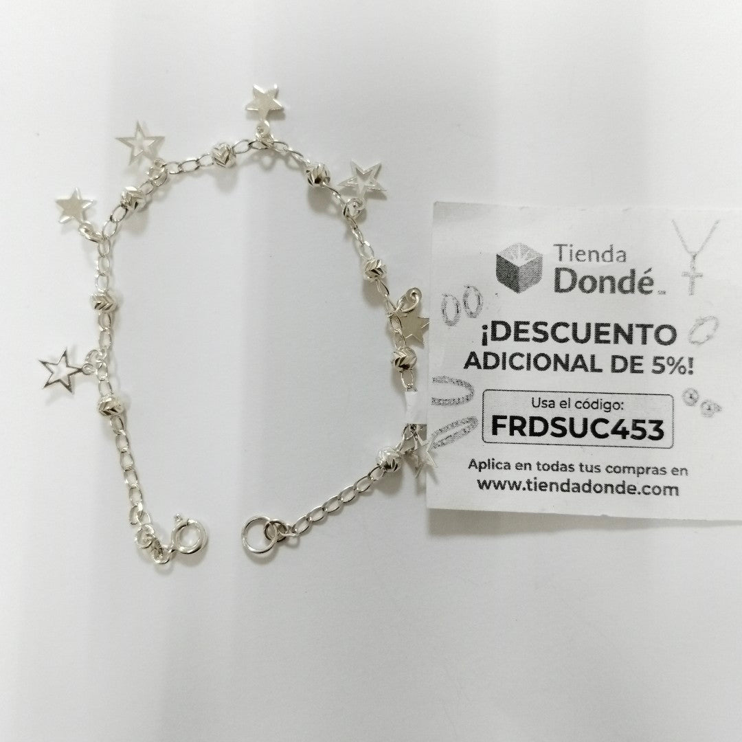 PULSERA TEJIDO ESPECIAL PLATA .925 18 CM 3.1 GR (NUEVO)