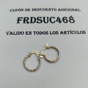 ARETES ARRACADAS COMBINADAS 14K 2.1 GR (NUEVO)