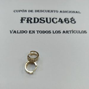 ARETES HUGGIES C CIRCONIAS 14K 1.7 GR (NUEVO)